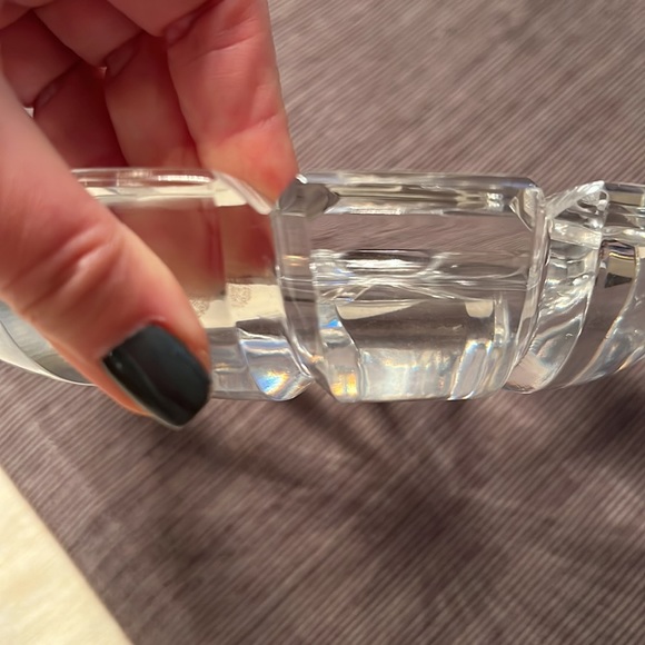 NEW Large cut crystal ashtray - 8” diameter / 1-1/4” high- - gorgeous gift! - Picture 2 of 4